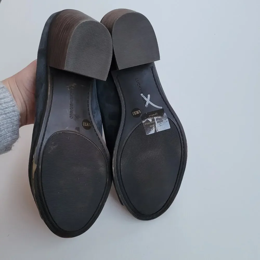 Lucky Brand Benah Block Heel Nubuck Mule 8.5 - Picture 7 of 8